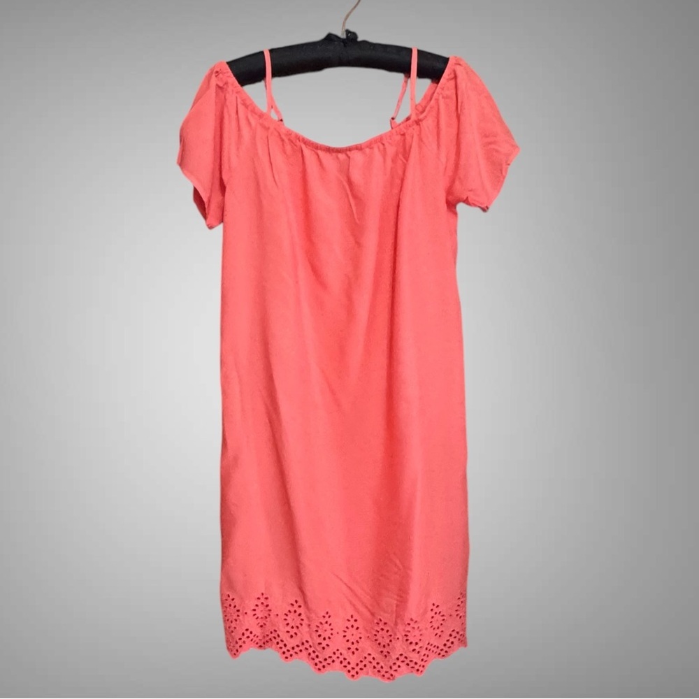 Coral Off-Shoulder Summer Dress - Women